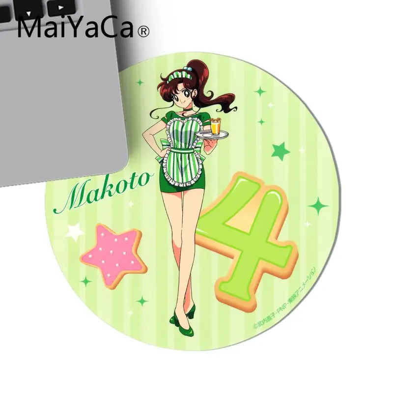 Maiyaca Сейлор Мун девушки DIY дизайн игровой с узором круглый коврик для мыши игровая мышь подкладка для коврика для ПК ноутбук для геймеров Настольный коврик