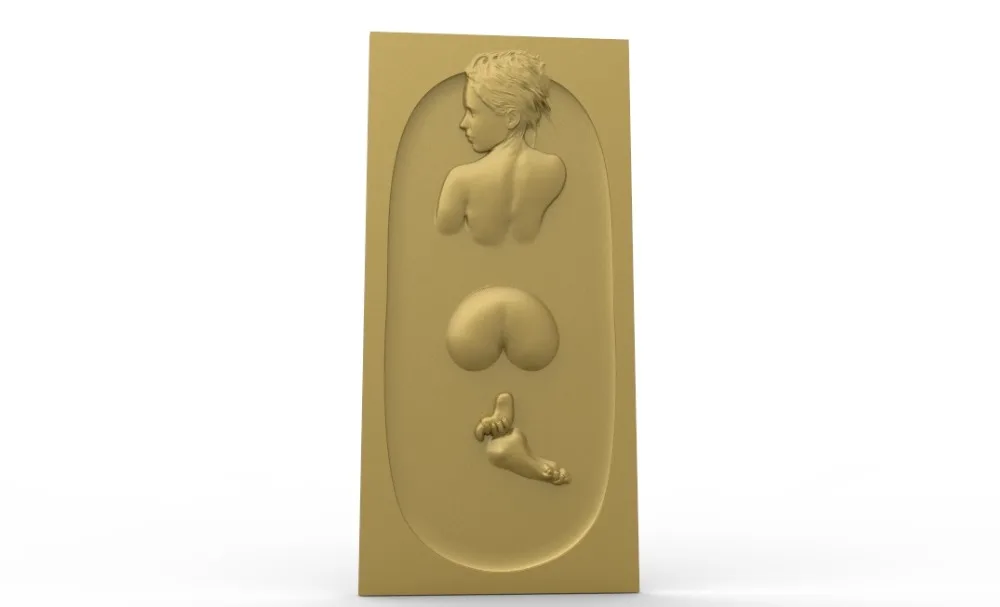 

naked girl 3D model relief STL model for CNC Router carving engraving artcam type3 aspire M399