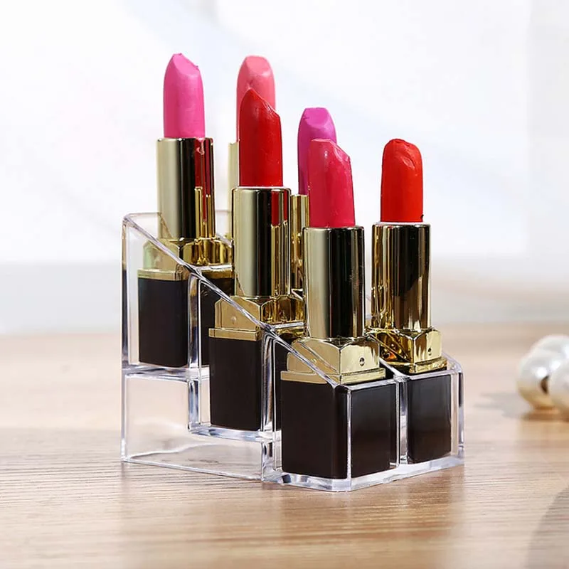 Акриловая коробка для хранения помады контейнеры макияжа косметический