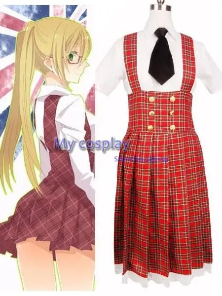 

Anime Hetalia Axis Powers Gakuen School Uniform Cosplay Costume High Quality Braces Skirt For Halloween Dresses