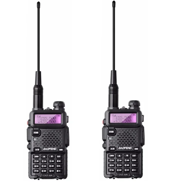 2 шт. Baofeng DM-5R двухканальные рации цифровой DMR Радио УКВ дм 5р радиолюбительский HF приемопередатчик DM5R совместимый с Motorola - Цвет: Black