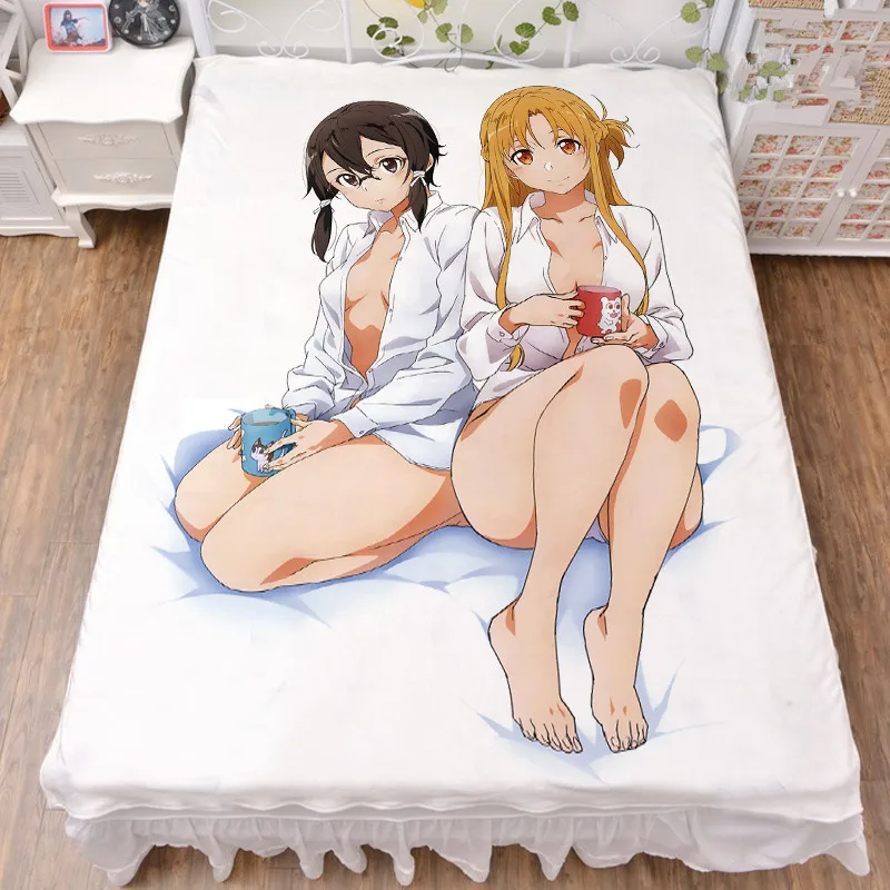150x200 см аниме меч искусство онлайн Сан Asuna Ayano Keiko Yui Kirigaya молочное волокно простыня