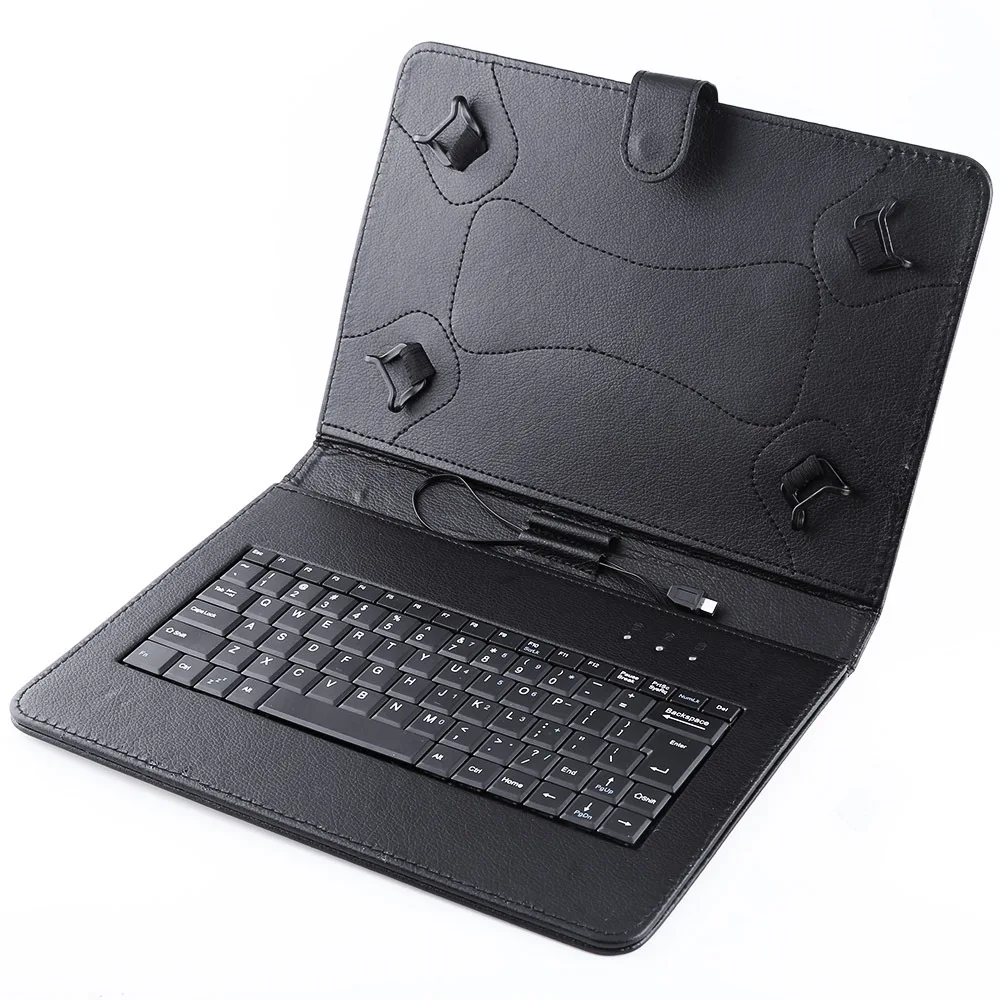 USB Universal Micro Keyboard Leather Stand Case Cover For 10 10.1 Inch Android Tablet PC For Samsung Lenovo Tablet Keyboard Case