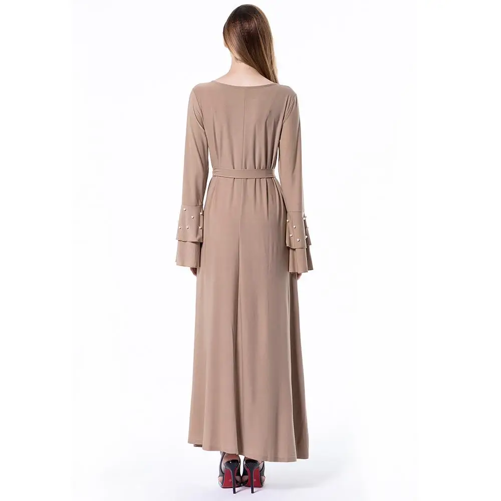 Женское мусульманское платье Кафтан Abaya турецкое хиджаб с бисером турецкая