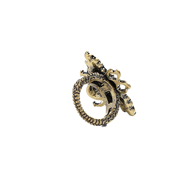 KISS ME Vintage Rings for Women Wholesale Zinc Alloy Imitation Pearl Rhinestone Bee Ring Fashion Jewelry Accessories | Украшения и