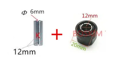 Цанга 1/" 1/4" 3/" 6 мм 8 мм 10 мм 12,7 мм 12 мм для BOSCH GOF1200A GOF1200 GOF1300CE GOF1300ACE GOF2000CE GOF1400CE GOF1600CE - Цвет: 12  and 6 2pcs