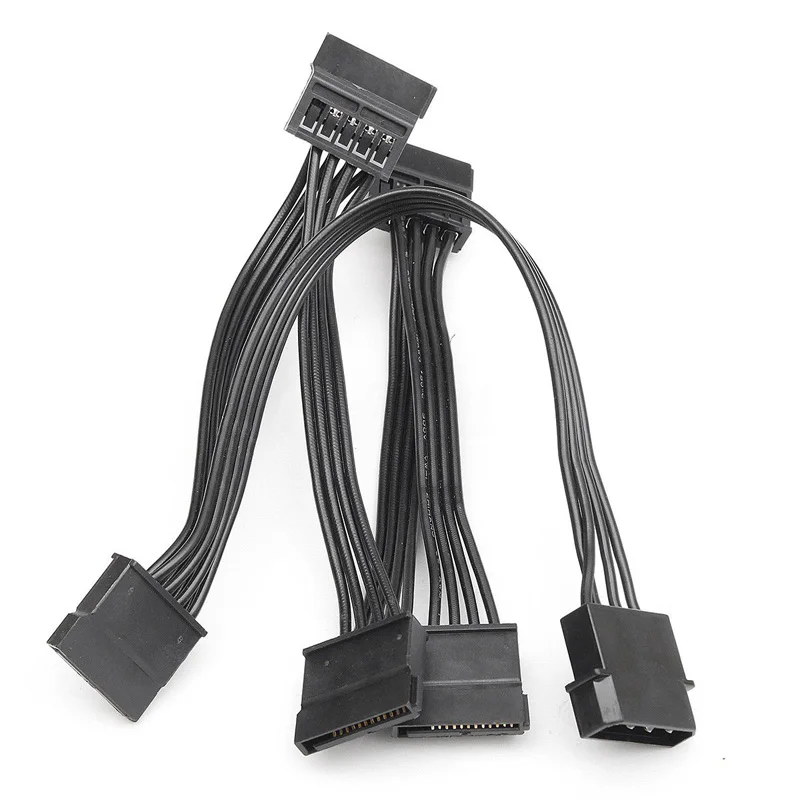 Разветвитель блока питания для жесткого диска IDE Molex на 5 SATA кабель с 4 pin 15 ПК