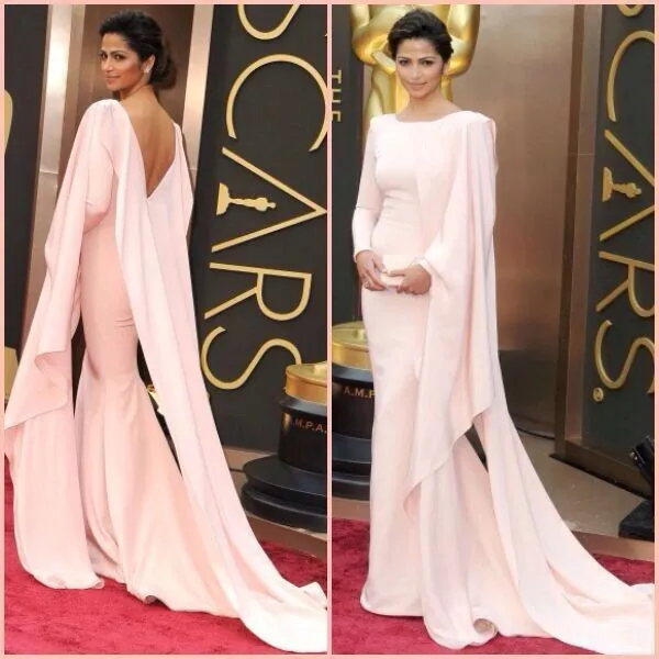 2014 Королевское стильное розовое вечернее платье с открытой спиной и длинным