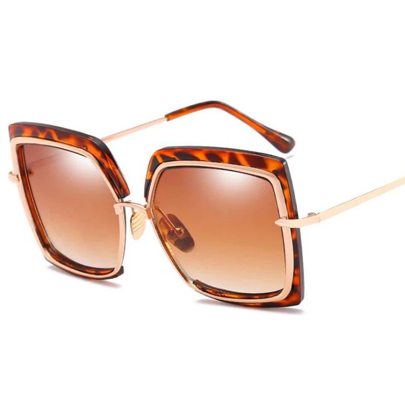 2019 большие солнцезащитные очки женские в стиле ретро модные брендовые