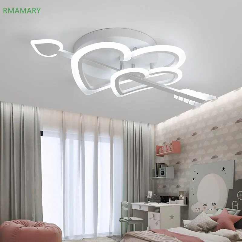 Bedroom ceiling lamp Jane European modern 2019 new personality creative Cupid arrow room LED lights warm romantic light | Лампы и