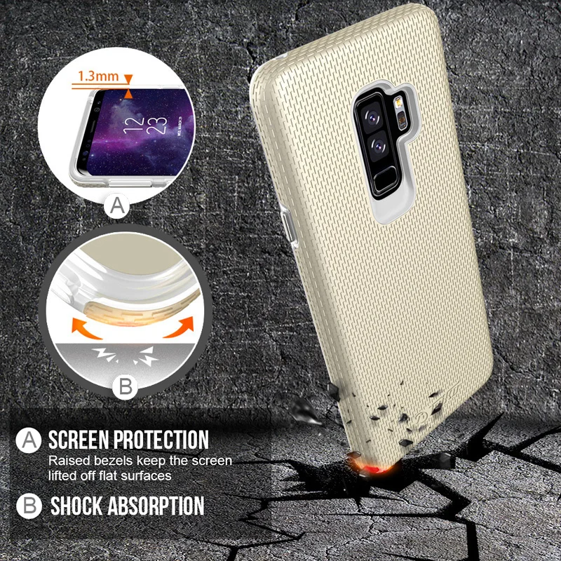 TOIKO X защитные чехлы для samsung Galaxy S9 Plus двухслойные ПК ТПУ крышки бампера гибридные бронированные аксессуары для телефонов защитный чехол