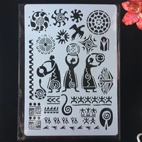 a4 29cm primitive ancient totem diy craft layering stencils painting scrapbooking stamping embossing album paper card template