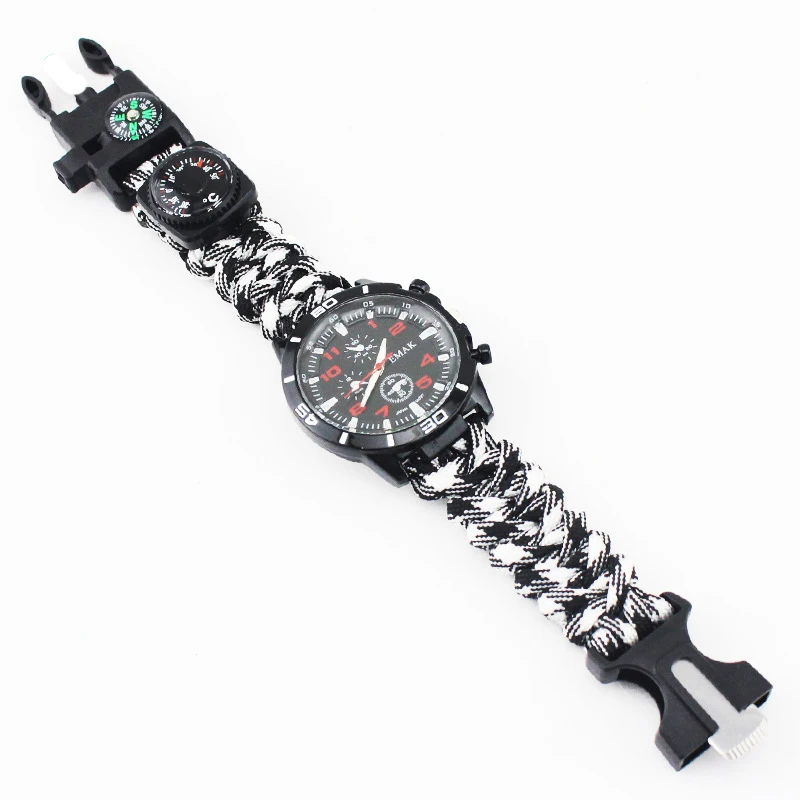 Multi-functional Paracord Bracelet Outdoor Camping Survival Watch Paracord 550 Rope Buckle Tent Tight braided Paracord Band