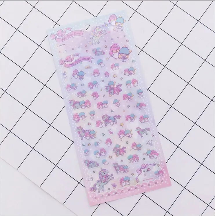 Прекрасный My Melody маленький близнец звезды декоративные ПВХ наклейки DIY планировщик дневник скрапбук индекс телефон Стикеры для альбомов Escolar
