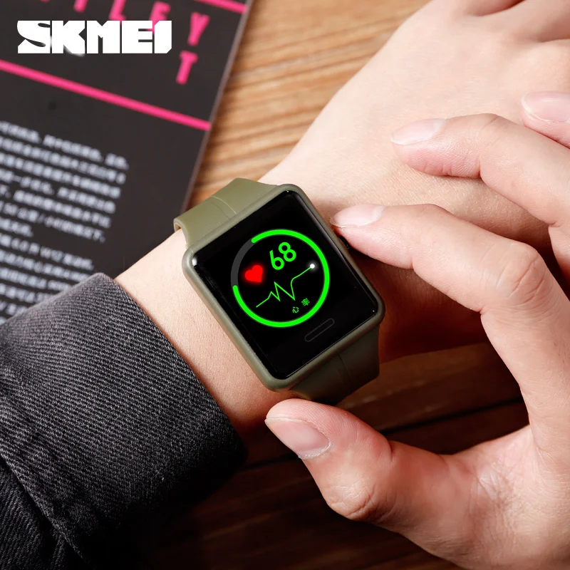 SKMEI Модные Смарт-часы для Android IOS мужчин и женщин спортивные часы улицы