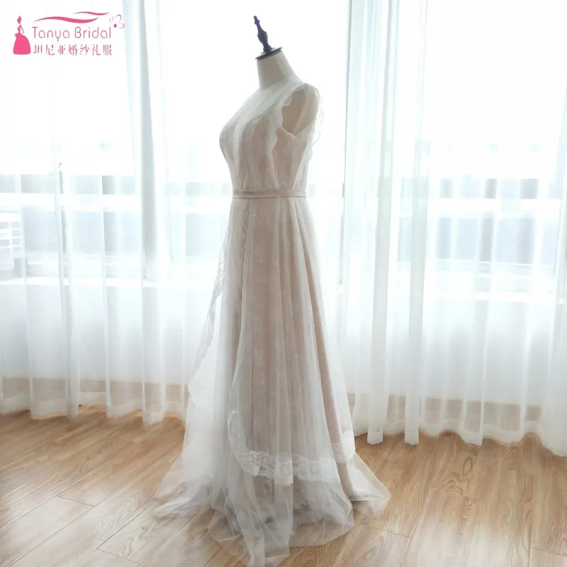 Богемное свадебное платье феи кружева Цыганский Пляж Лето robe de soiree Испания Франция Свадебные платья ZW077