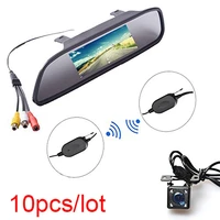 10pcslot wireless car auto 4 3 inch t monitor universal screw mount backup camera reverse parking system ir night vision