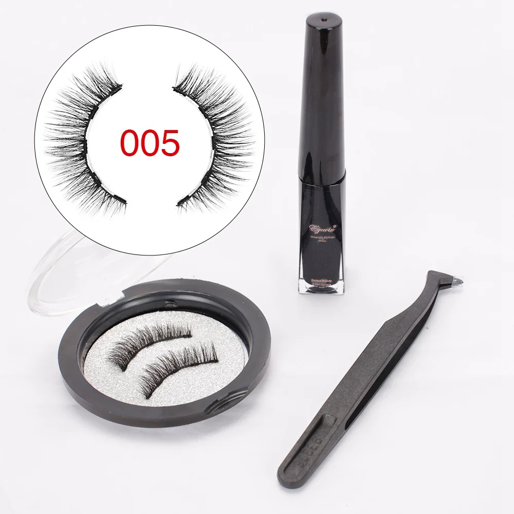 Makeup set - 005 Магнитная подводка для глаз и магнитные ресницы макияж набор водостойкая жидкая подводка для глаз с многоразовыми накладные магнитные ресницы для дропшиппинг - Цвет: Makeup set - 005