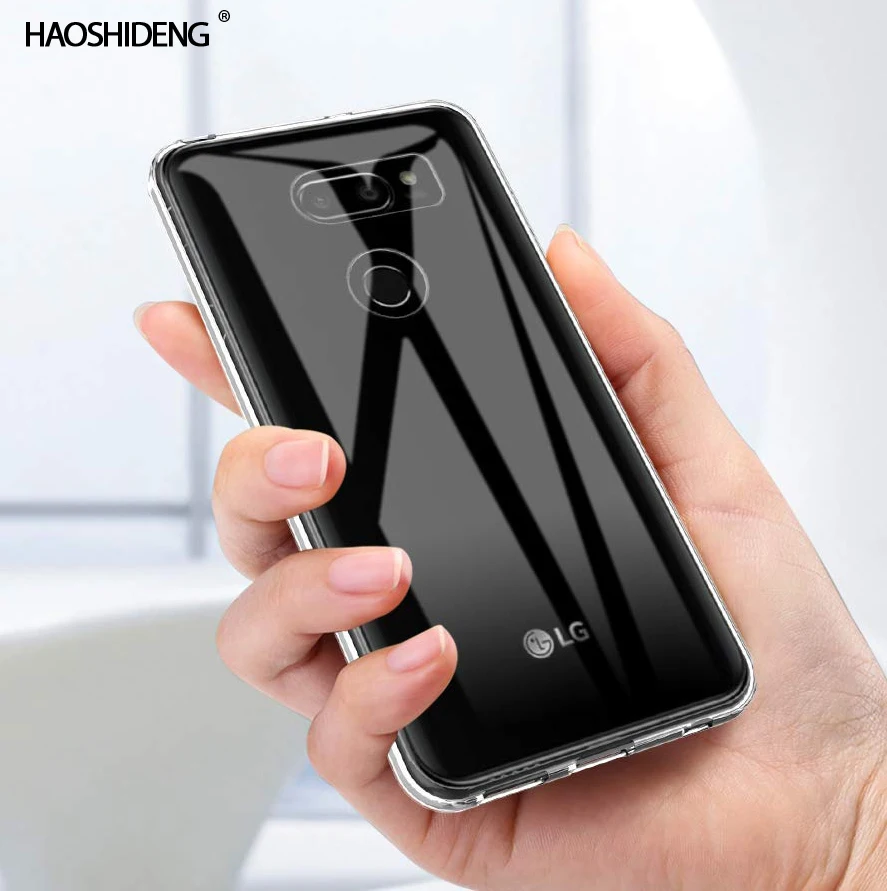 Чехол для LG V35 ThinQ Силиконовый прочный прозрачный мягкий чехол из ТПУ / Plus защитная