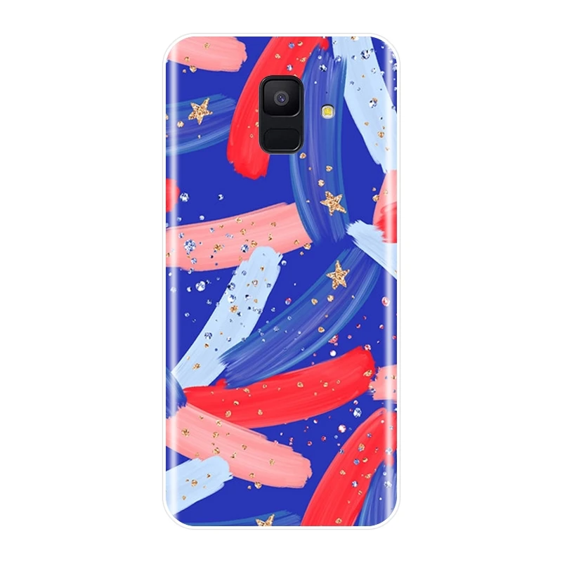 Чехол для телефона Samsung Galaxy A6 A7 A8 2018 A3 A5 2016 2017 мягкий силиконовый чехол-накладка с
