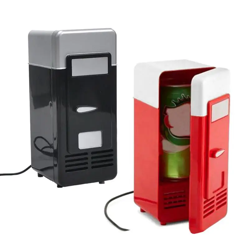 

5V USB ports Car USB Mini Fridge Refrigerator With a built-in LED light No batteries required