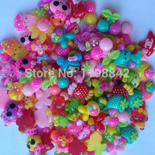 30 шт. прекрасный смешанный цвет плоской задней смолы Пуговицы Скрапбукинг Craft