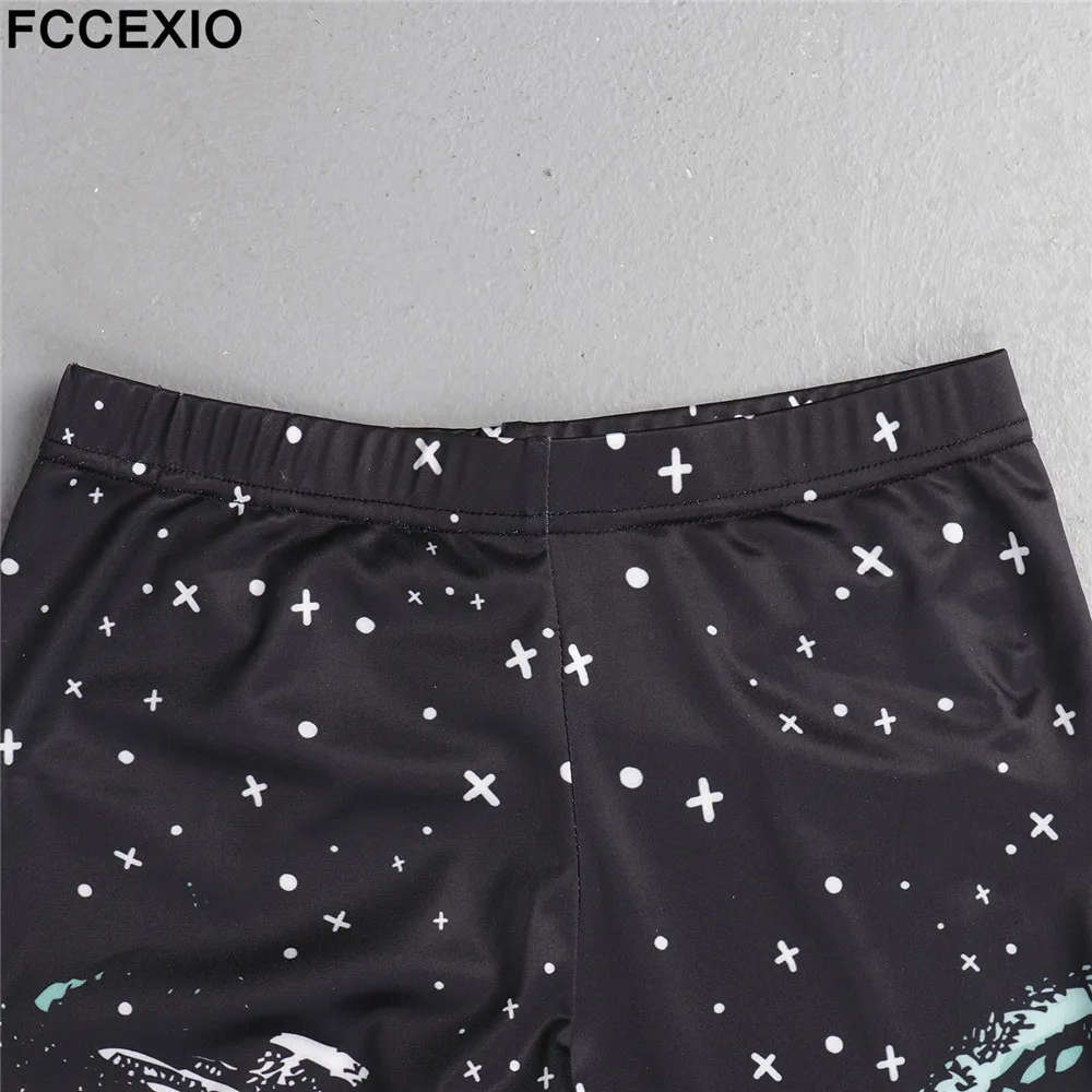 Женские леггинсы с осьмигом FCCEXIO зеленые легинсы для тренировки и фитнеса