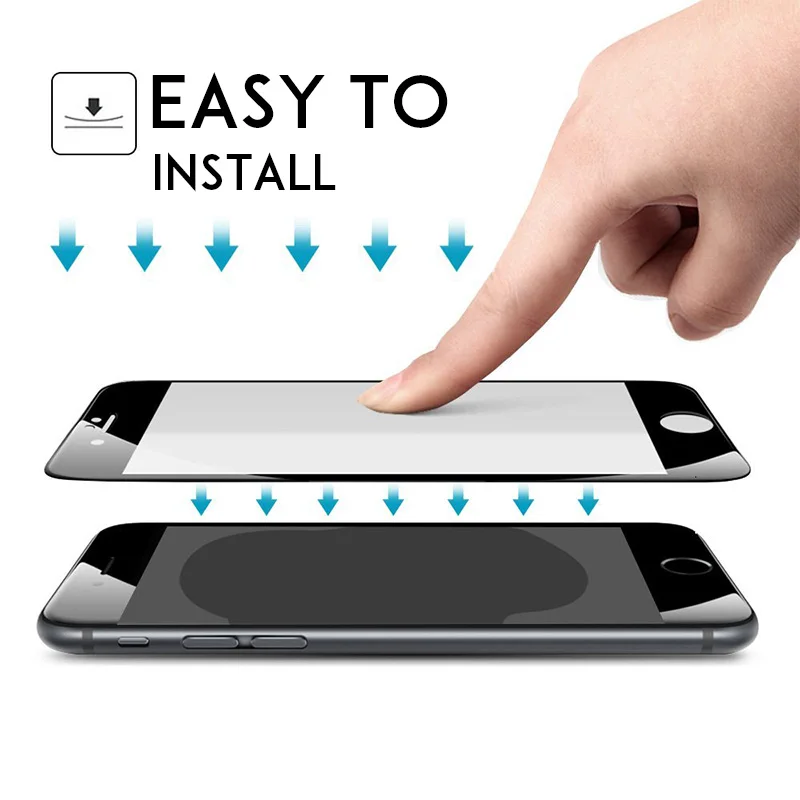 Защитная пленка из закаленного стекла с полным покрытием экрана для Iphone X 5 5S 5C SE 6