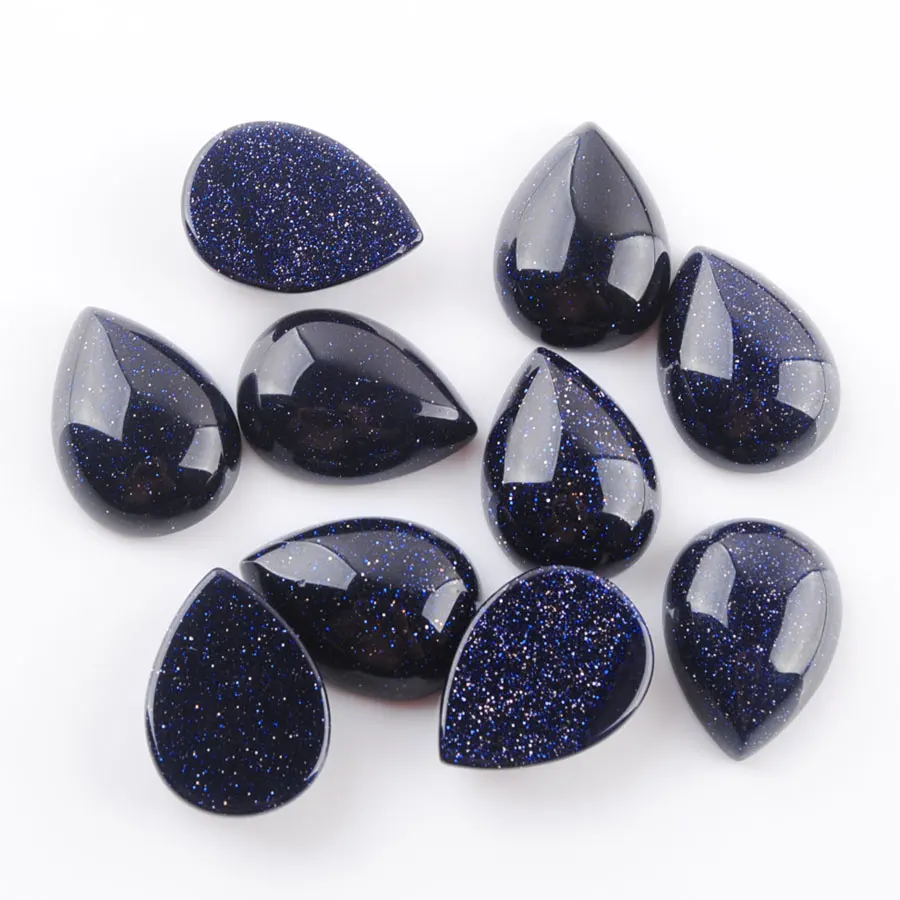 Blue Sand TU3217 RONGZUAN натуральный Синий Песок аметисты драгоценные камни слеза 13x18x6 мм кабошон без отверстия ювелирные изделия 10 шт./лот TBU323 - Цвет: Blue Sand TU3217