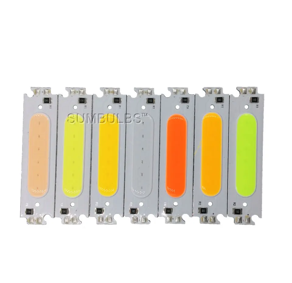 10 шт. DC 12 В светодиодный модуль COB светильник красочный 60*15 мм 2 Вт DC12-24V DIY светодиодный чип лампа 6 см белый красный синий зеленый фиолетовый