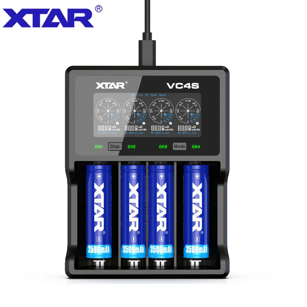 Быстрая зарядка XTAR VC4 S VC4S QC3.0 Max3A для одного слота применяется к 3 6/3 7 В Li Ion