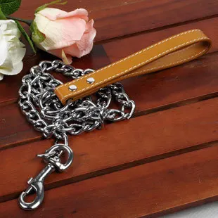 Металлическая цепочка из нержавеющей стали для средних и больших собак поводки