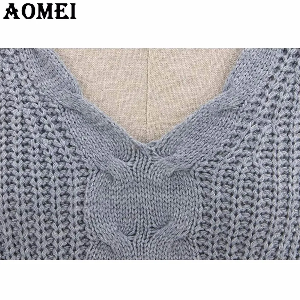 Большой размер Женский пуловер серый свитер с верблюдом XL XXL 5XL передний разрез