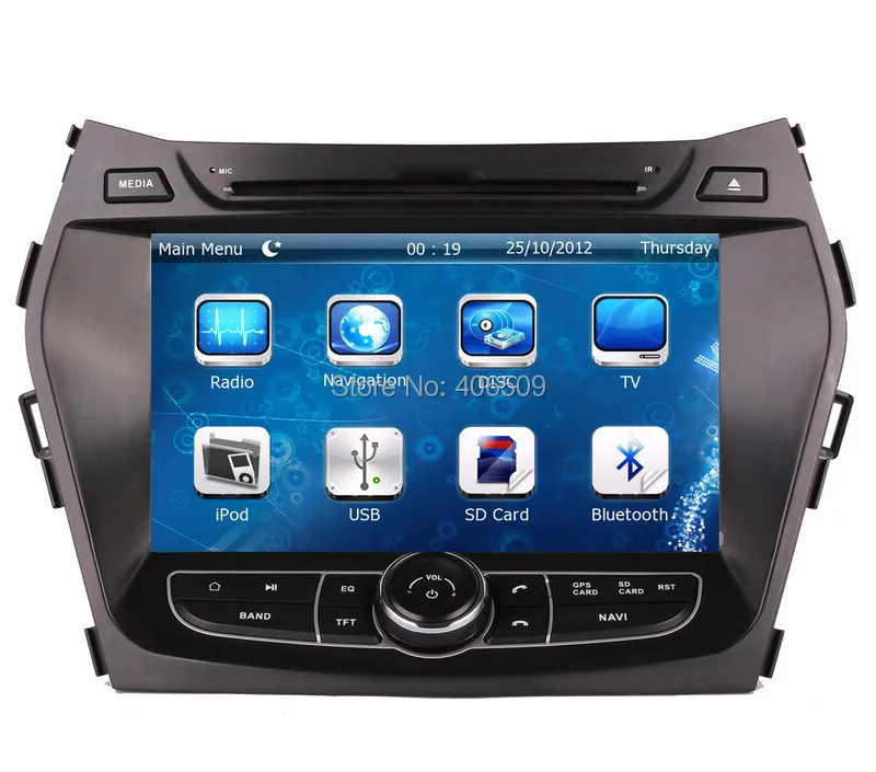 8 &quotв тире dvd плеер автомобиля gps навигации для hyundai IX45 Santa Fe 2013 с радио Bluetooth карта