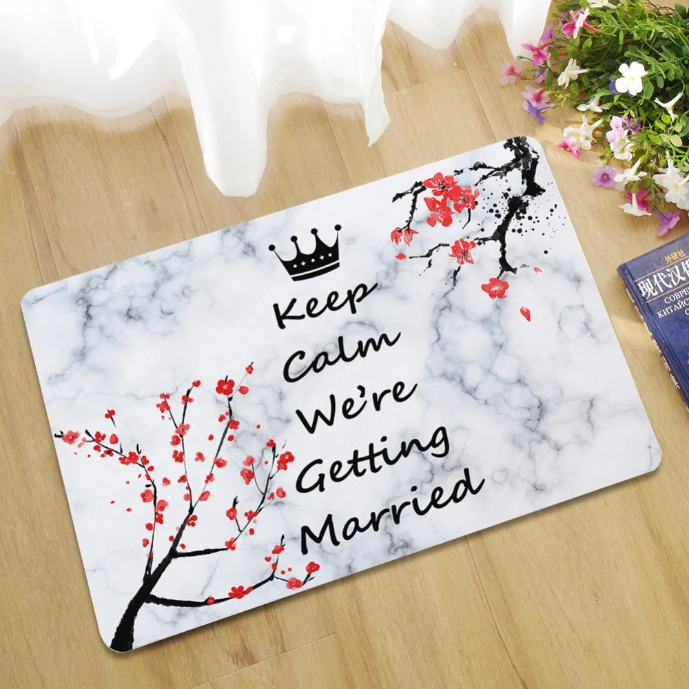 Doormat Entrance Mat Hallway Black Welcome Marble Pattern Printed Anti-Slip Floor Area Rugs Custom Front Door Carpet | Дом и сад