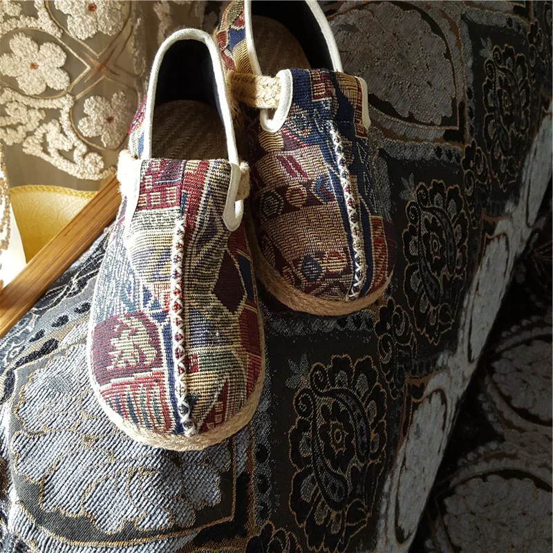 Женские туфли-лодочки ручной работы Повседневные Дышащие туфли в рыбацком стиле