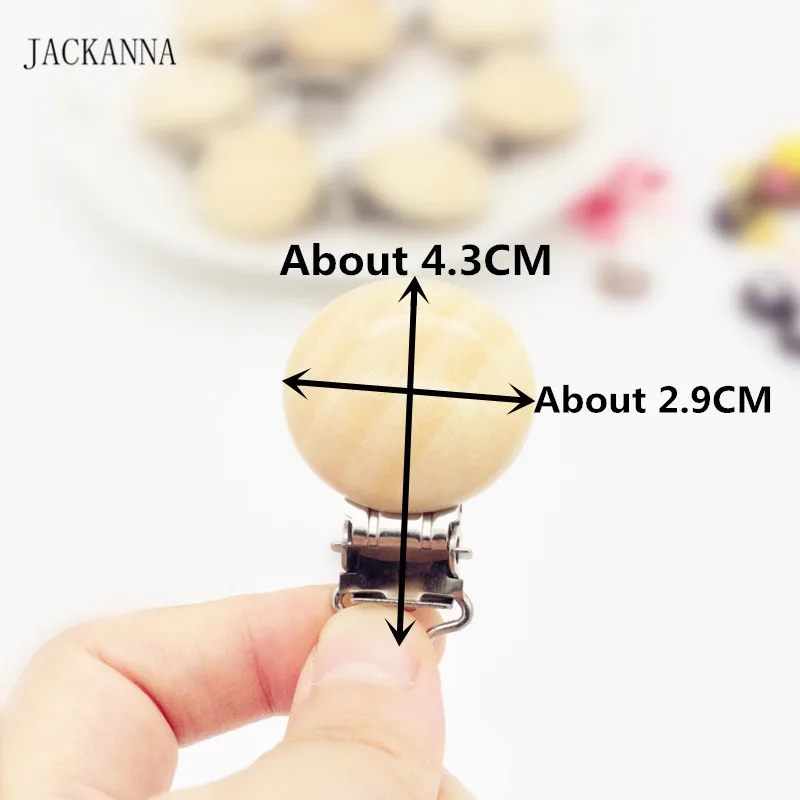 100 шт. зажимы для соски из натурального дерева с металлическим держателем