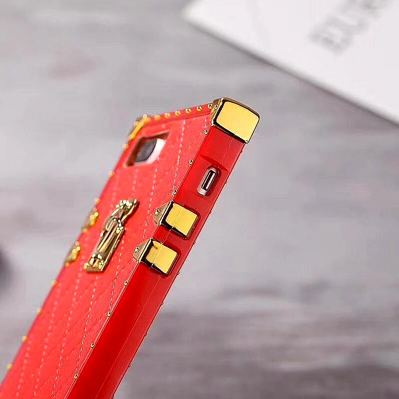 Модный Роскошный квадратный чехол для iphone 6 6s 7 8 plus сумка телефона из