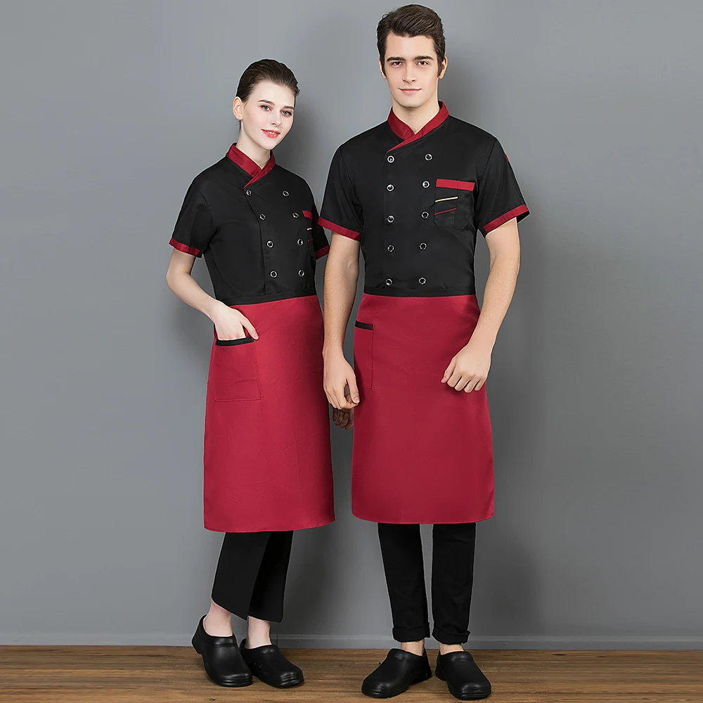 Высокое качество шеф-повара куртки унисекс еда обслуживание Ресторан униформа