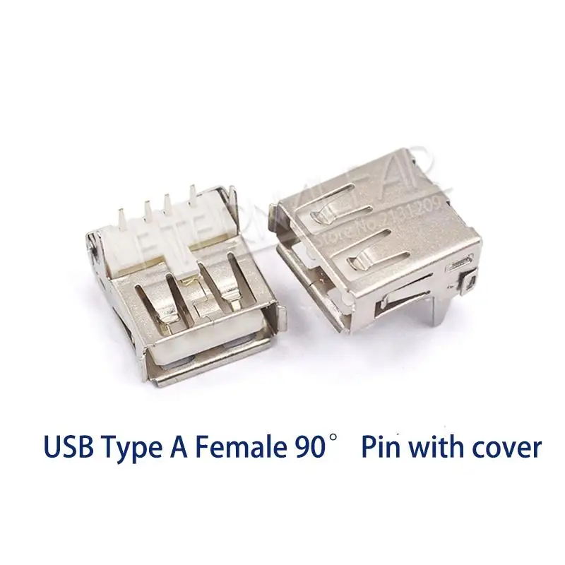 USB9 Xiaomi USB 2,0 Тип A женский AF 11,0 прямой край погружения 1,9 мм короткий корпус 4 фута прямой вставки платы 4PIN сварки PCB DIY - Цвет: USB9
