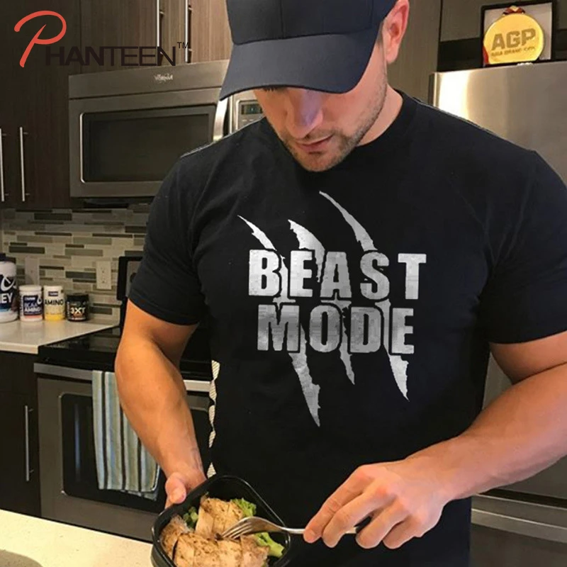 Beast Mode Bulking бренд Фитнес Мужская футболка 2019 Новый Бодибилдинг Мышцы сильная