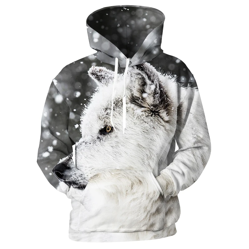 Cloudstyle, черные, белые повседневные толстовки, мужские, женские, 3D Толстовка, животное, собака, Хаски, волк, с принтом, толстовка, Забавный пуловер, зимняя куртка