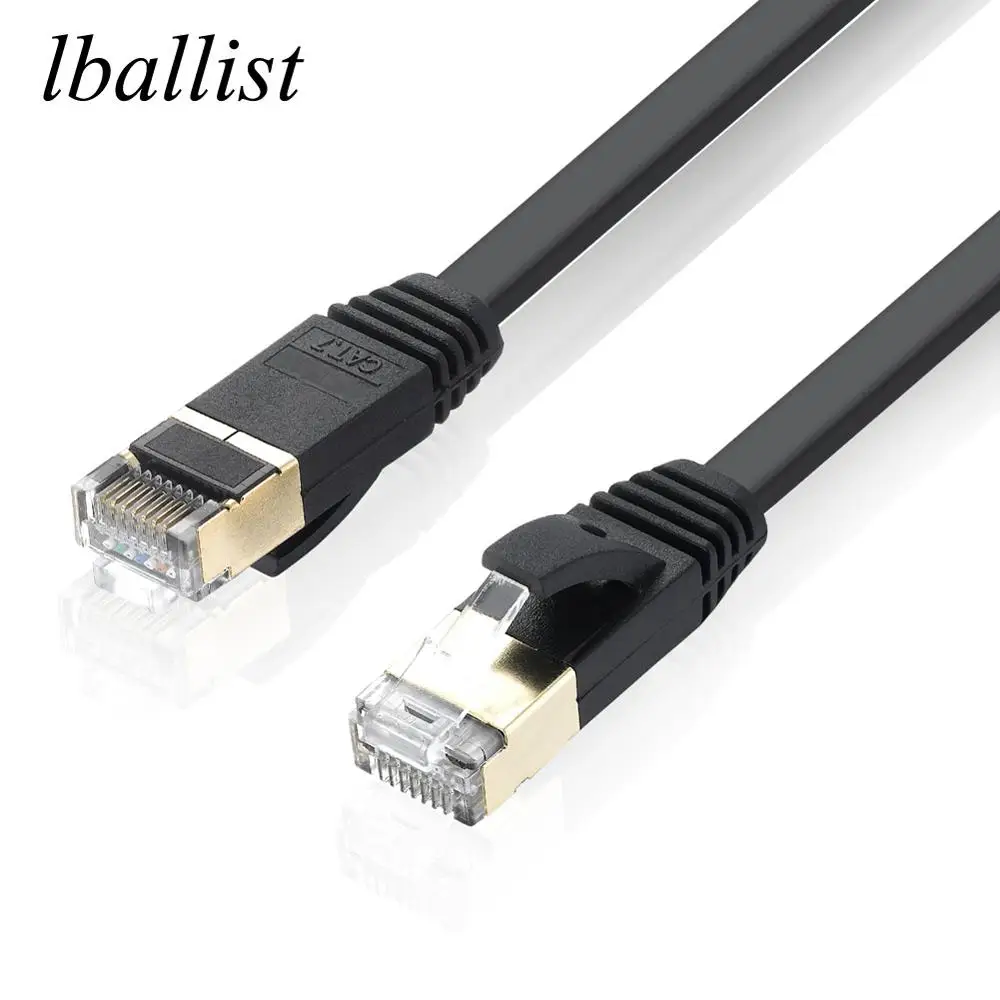 Lballist Cat 7 Ethernet Ультра Плоский RJ45 соединительный кабель для модемного