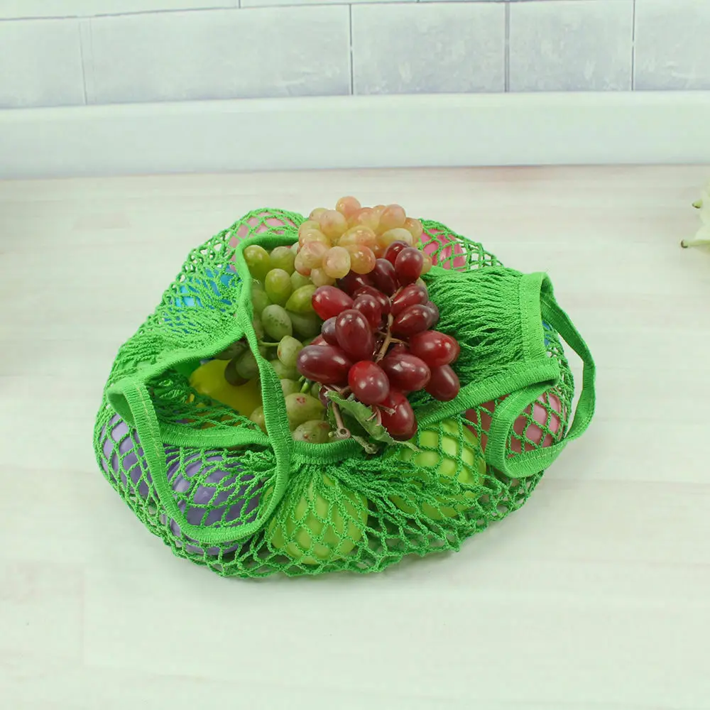 Модные женские сумки для покупок сетчатая тканая сумка-тоут продуктов с фруктами