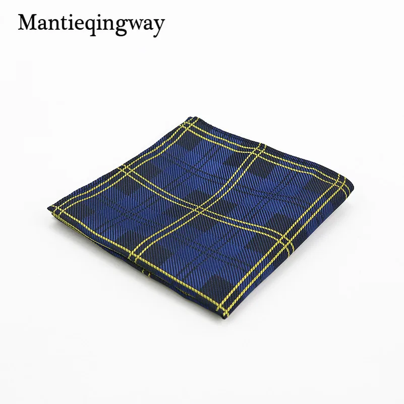 Mantieqingway полиэфир платок; Цвета: золотистый и черный; Пейсли Для мужчин Модный комплект в клетку платки носовые для мужской костюм галстук носовой платок