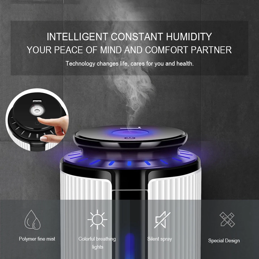 2019 New 900ML Air Humidifier Ultrasonic USB Diffuser Aroma Essential Cool Mist Purifier Oil 7 Color LED Night light ITAS3307A | Бытовая