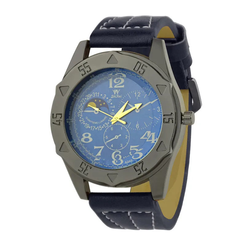 Тренд личности часы кожаный ремешок кварцевые модные повседневные женские с