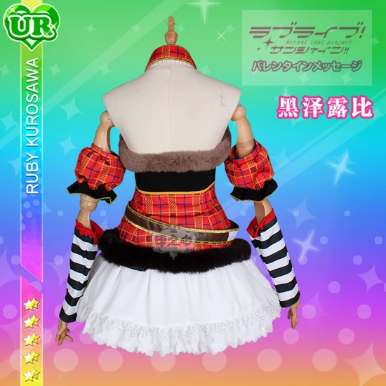 

Anime! Lovelive Sunshine Aqours Kurosawa Ruby Christmas Choir Awakening Lovely Dress Uniform Cosplay Costume Free Shipping