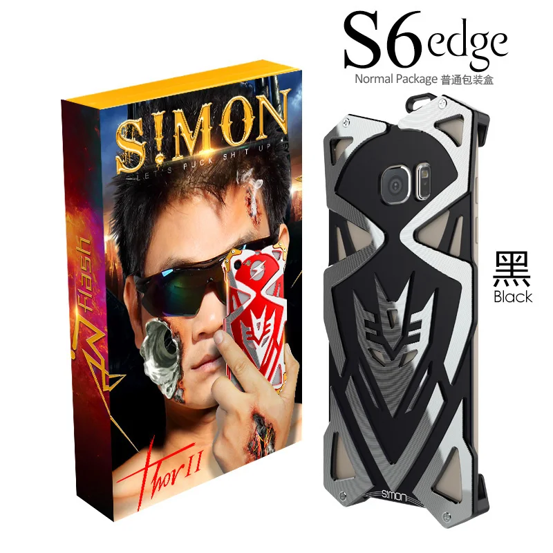 Роскошные Simon металл алюминиевые футляры для Samsung Galaxy S6 Edge ARMOR Series Тор Телефон