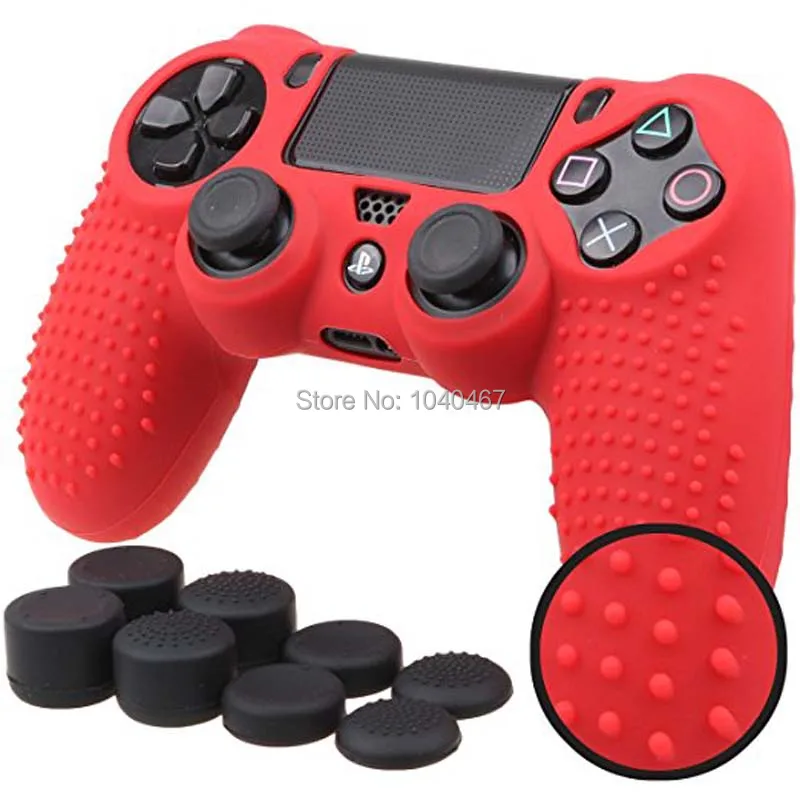 Силиконовый чехол для контроллера Sony Dualshock PS4 DS4 Slim Pro защитный + колпачки захвата